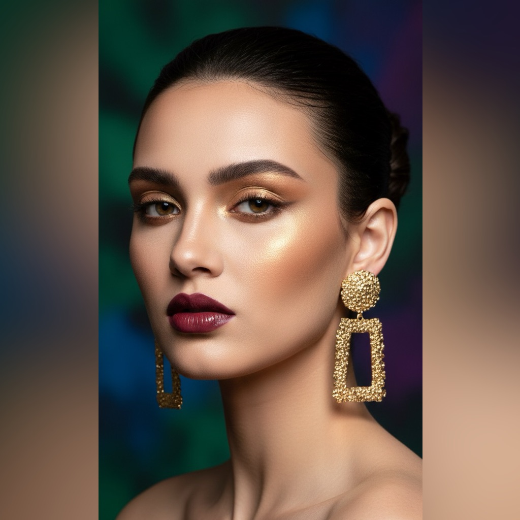 Rectangular Drop Earrings